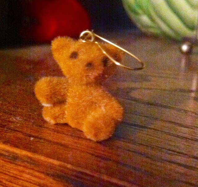 teddy bear earring